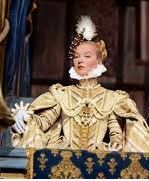 On voit la princesse de Clèves, le portrait de Mlle de Chartres interprétée par Marina Vlady dans le film de Jean Delannoy.
